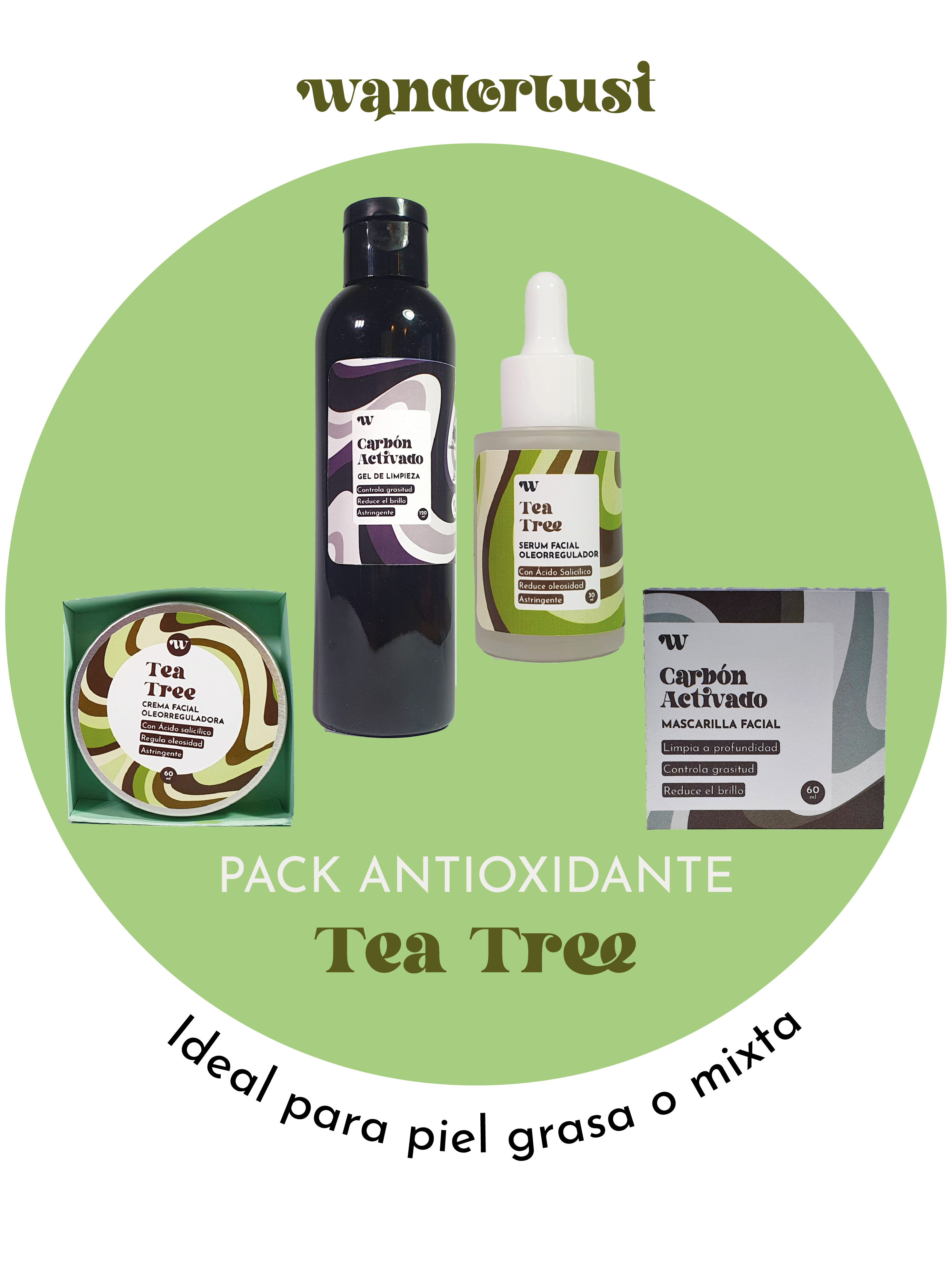 Pack Oleorregulador - Tee tree & Carbón activado